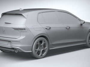 Volkswagen Golf GTI 2024 3D 모델