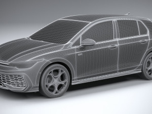 Volkswagen Golf GTI 2024 3D 모델