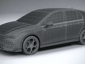Volkswagen Golf GTI 2024 3D 모델