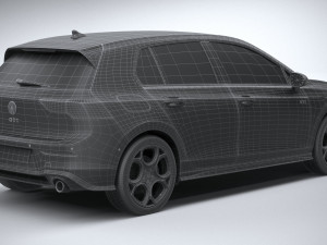Volkswagen Golf GTI 2024 3D 모델