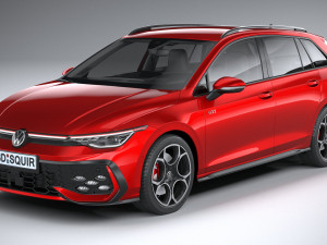 Volkswagen Golf GTI Variant 2024 3D-Modell