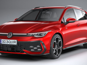Volkswagen Golf GTI Variant 2024 3D-Modell