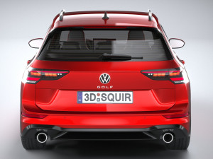Volkswagen Golf GTI Variant 2024 3D-Modell