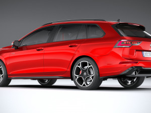Volkswagen Golf GTI Variant 2024 3D-Modell