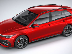 Volkswagen Golf GTI Variant 2024 3D-Modell