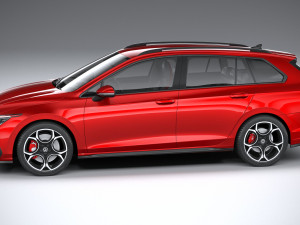 Volkswagen Golf GTI Variant 2024 3D-Modell