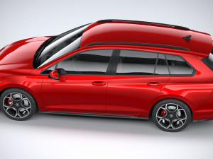 Volkswagen Golf GTI Variant 2024 3D-Modell