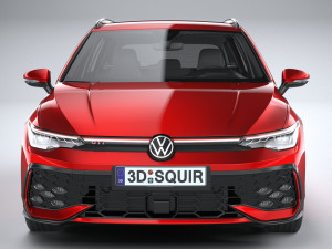 Volkswagen Golf GTI Variant 2024 3D-Modell