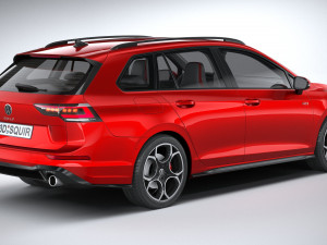 Volkswagen Golf GTI Variant 2024 3D-Modell