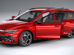 Volkswagen Golf GTI Variant 2024 3D-Modell