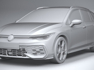 Volkswagen Golf GTI Variant 2024 3D-Modell