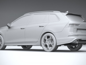Volkswagen Golf GTI Variant 2024 3D-Modell