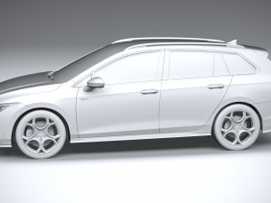 Volkswagen Golf GTI Variant 2024 3D-Modell
