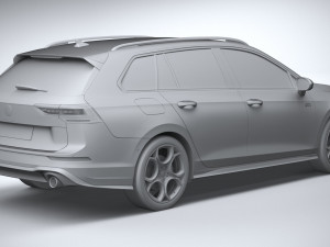 Volkswagen Golf GTI Variant 2024 3D-Modell
