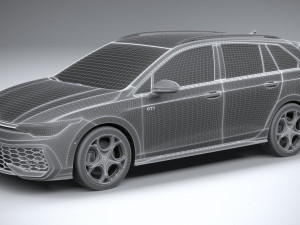 Volkswagen Golf GTI Variant 2024 3D-Modell