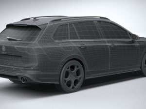 Volkswagen Golf GTI Variant 2024 3D-Modell