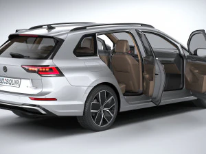 Volkswagen Golf Variante 2024 Modello 3D