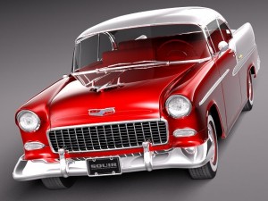 Chevrolet Bel Air Coupe 1955 Modèle 3D