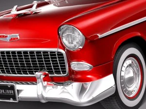 Chevrolet Bel Air Coupe 1955 3D Model