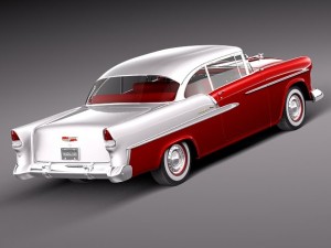Chevrolet Bel Air Coupe 1955 Modèle 3D