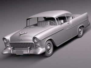 Chevrolet Bel Air Coupe 1955 Modèle 3D