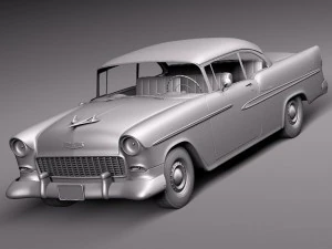 Chevrolet Bel Air Coupe 1955 3D Model
