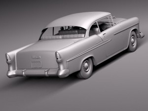 Chevrolet Bel Air Coupe 1955 Modèle 3D