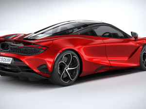 McLaren 750S 2024 3D Модель