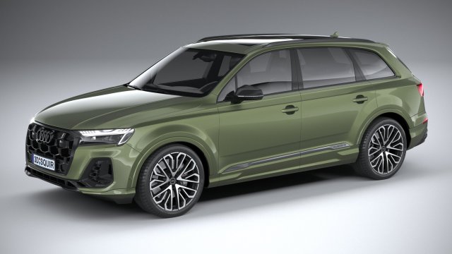 Audi SQ7 2025 3D 模型 .c4d .max .obj .3ds .fbx .stl .blend 