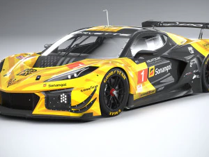 Chevrolet Corvette Z06 GT3 R Competi&ccedil;&atilde;o 2024 Modelo 3D