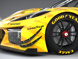 Chevrolet Corvette Z06 GT3 R Competi&ccedil;&atilde;o 2024 Modelo 3D