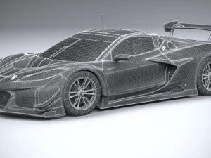Chevrolet Corvette Z06 GT3 R Competi&ccedil;&atilde;o 2024 Modelo 3D