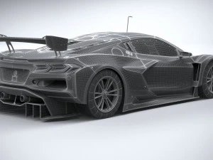 Chevrolet Corvette Z06 GT3 R Competi&ccedil;&atilde;o 2024 Modelo 3D