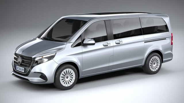 Mercedes-Benz V-Class Regular 2024 Modello 3D .c4d .max .obj .3ds .fbx .stl .blend