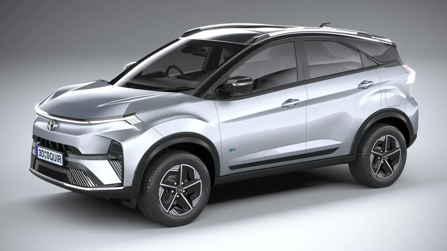 Tata Nexon EV 2024 3D Model .c4d .max .obj .3ds .fbx .stl .blend 