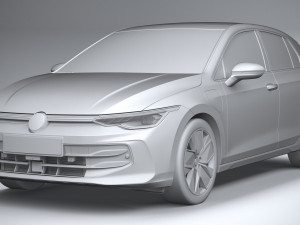 Volkswagen Golf 2024 3D 模型
