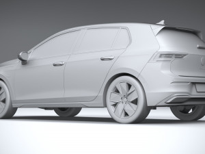 Volkswagen Golf 2024 3D 模型