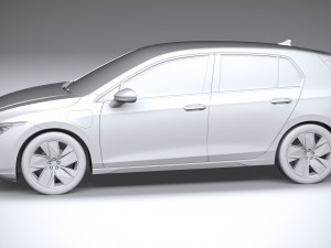 Volkswagen Golf 2024 3D 模型