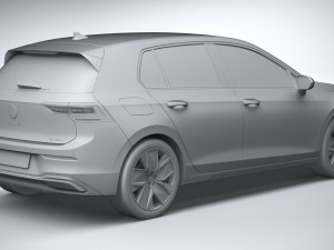 Volkswagen Golf 2024 3D 模型