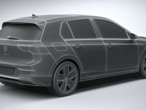 Volkswagen Golf 2024 3D 模型