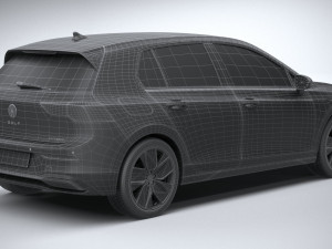Volkswagen Golf 2024 3D 模型