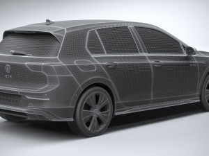 Volkswagen Golf GTE 2024 3D-Modell