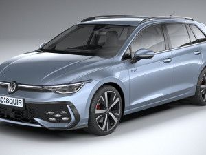 Volkswagen Golf GTE Variant 2024 3D 모델