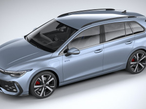 Volkswagen Golf GTE Variant 2024 3D 모델