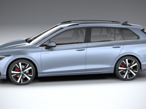 Volkswagen Golf GTE Variant 2024 3D 모델
