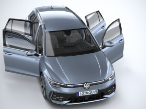 Volkswagen Golf GTE Variant 2024 3D 모델