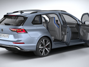 Volkswagen Golf GTE Variant 2024 3D 모델