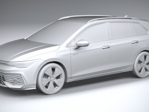 Volkswagen Golf GTE Variant 2024 3D 모델