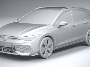 Volkswagen Golf GTE Variant 2024 3D 모델
