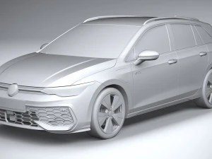 Volkswagen Golf GTE variante 2024 Modello 3D